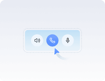 Illustration of the call button in the chat interface